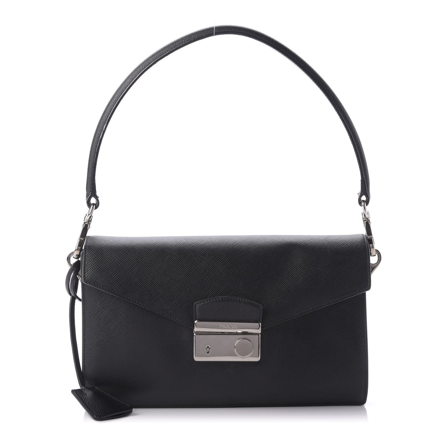 Saffiano Lux Sound Shoulder Bag Black
