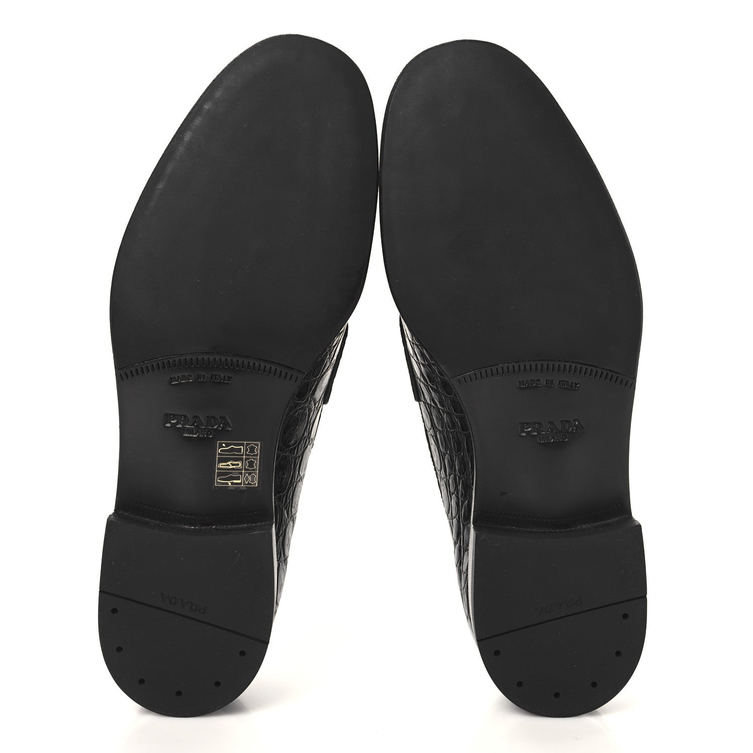 Prada Crocodile Mens Loafers 7 Black 6 of 10