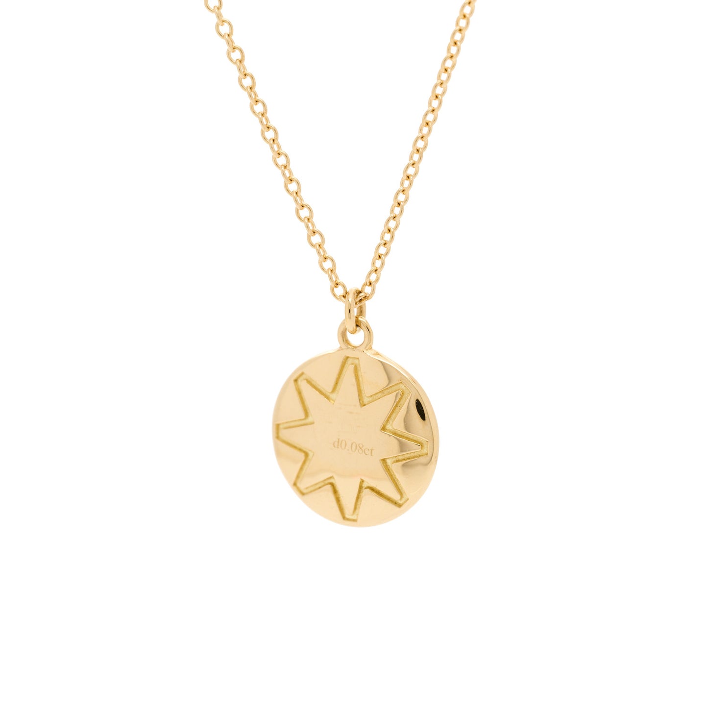 18K Yellow Gold Diamond Enamel Paloma Picasso Venezia Stella Pendant Necklace Blue