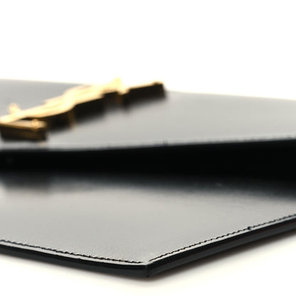 Saint Laurent Smooth Shiny Calfskin Monogram Uptown Pouch Black 10 of 11