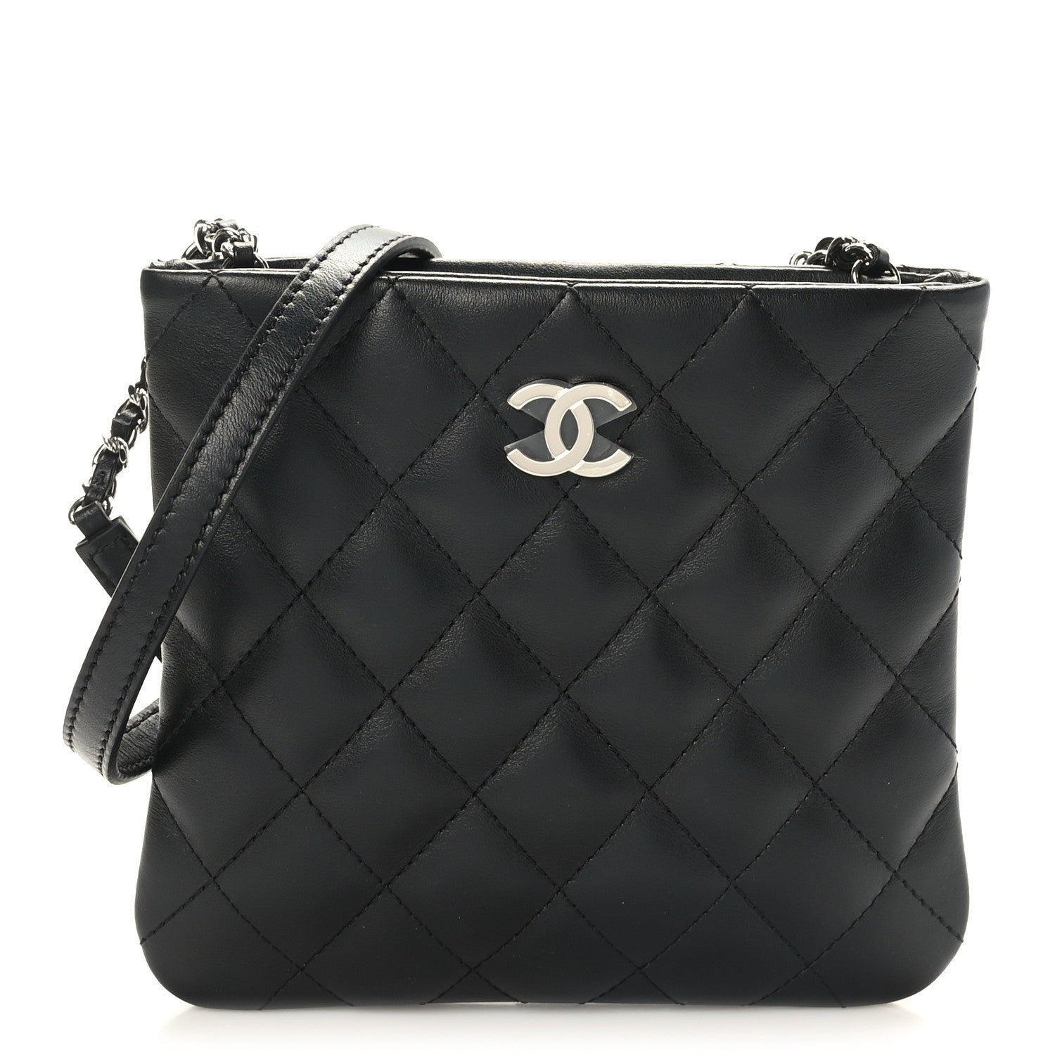 Chanel Lambskin Quilted Crossbody Bag Black 1 of 11