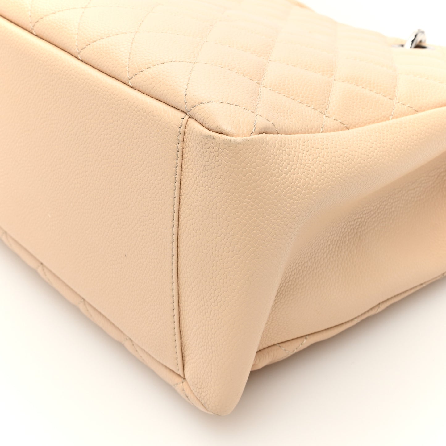 Caviar Quilted Grand Shopping Tote GST Beige Clair