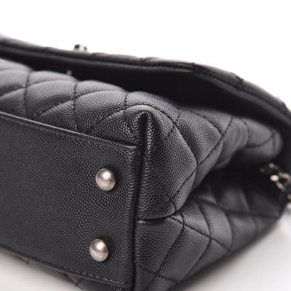 Chanel Caviar Lizard Quilted Mini Coco Handle Flap Black 12 of 19