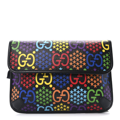 Gucci GG Supreme Monogram Psychedelic Slim Belt Bag Black 1 of 10