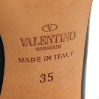 Valentino Garavani Calfskin Patent Heeled Boots 35 Black 6 of 8