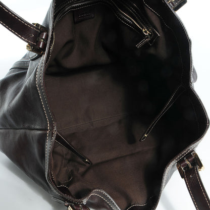 Gucci Leather Medium Britt Tote Dark Brown 5 of 7
