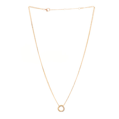Cartier 18K Pink Yellow White Gold Trinity Double Chain Pendant Necklace 3 of 5