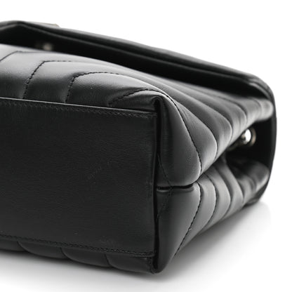 Saint Laurent Calfskin Y Quilted Monogram Small Loulou Chain Satchel Black 8 of 8