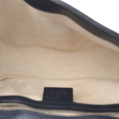 Gucci Monogram Multicolor Matelasse Diagonal Small GG Marmont Shoulder Bag Pink Blue 5 of 10