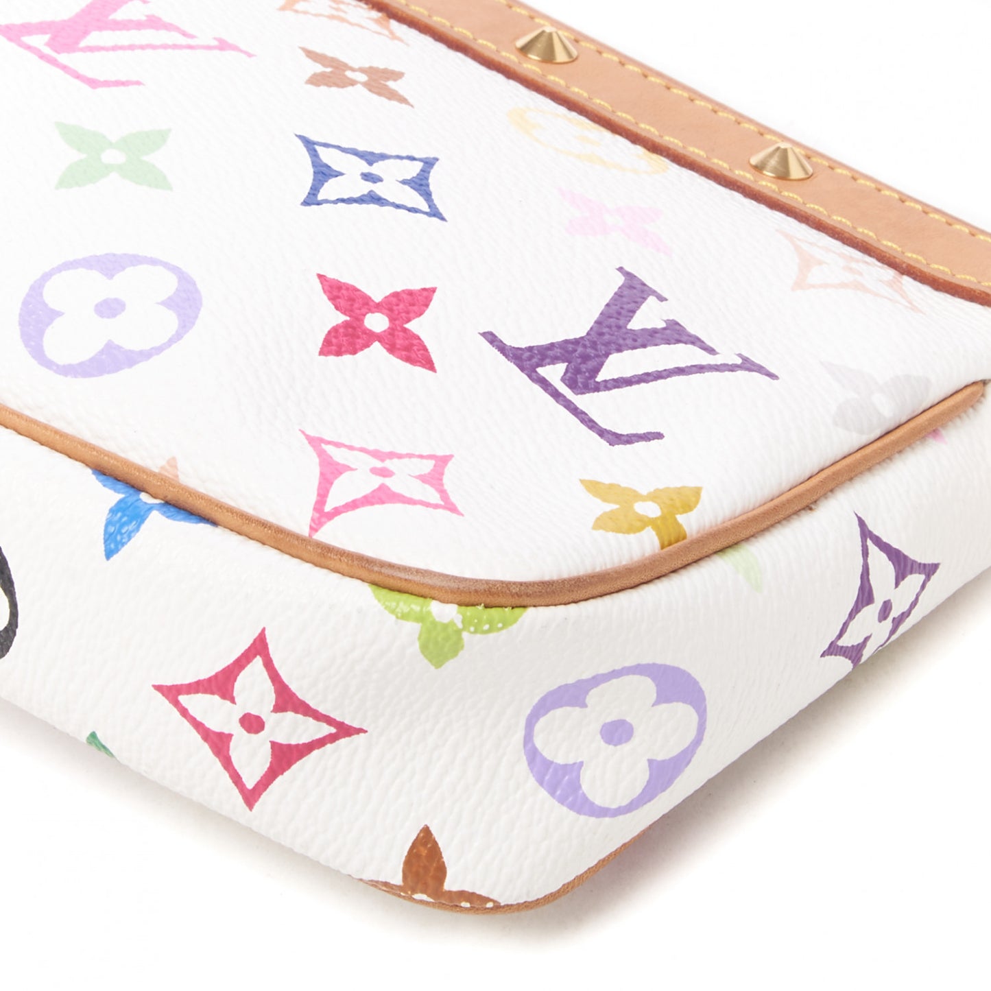 Monogram Multicolor Pochette Accessories White