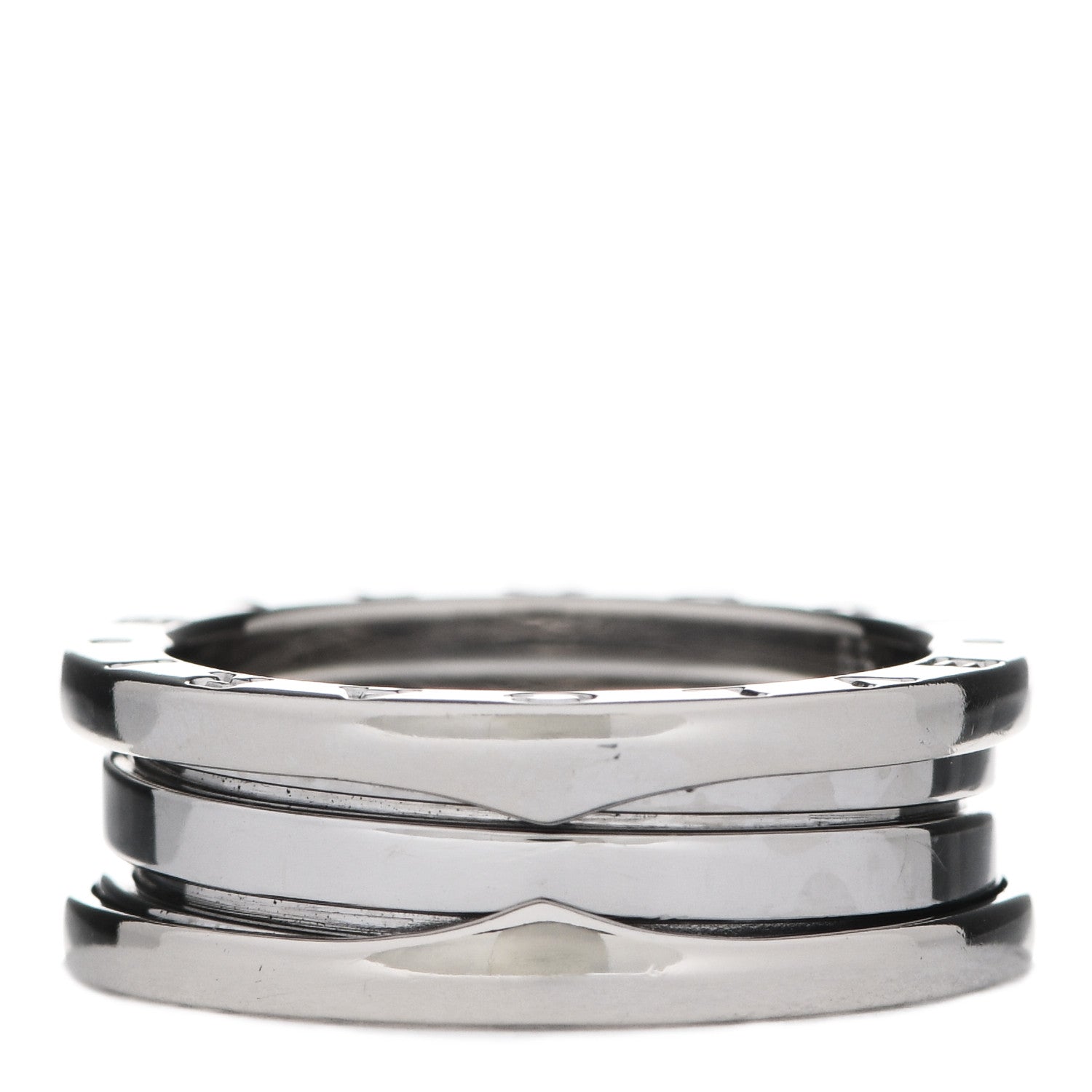 Bulgari 18K White Gold B.Zero1 Three-Band Ring 55 7.25 3 of 5