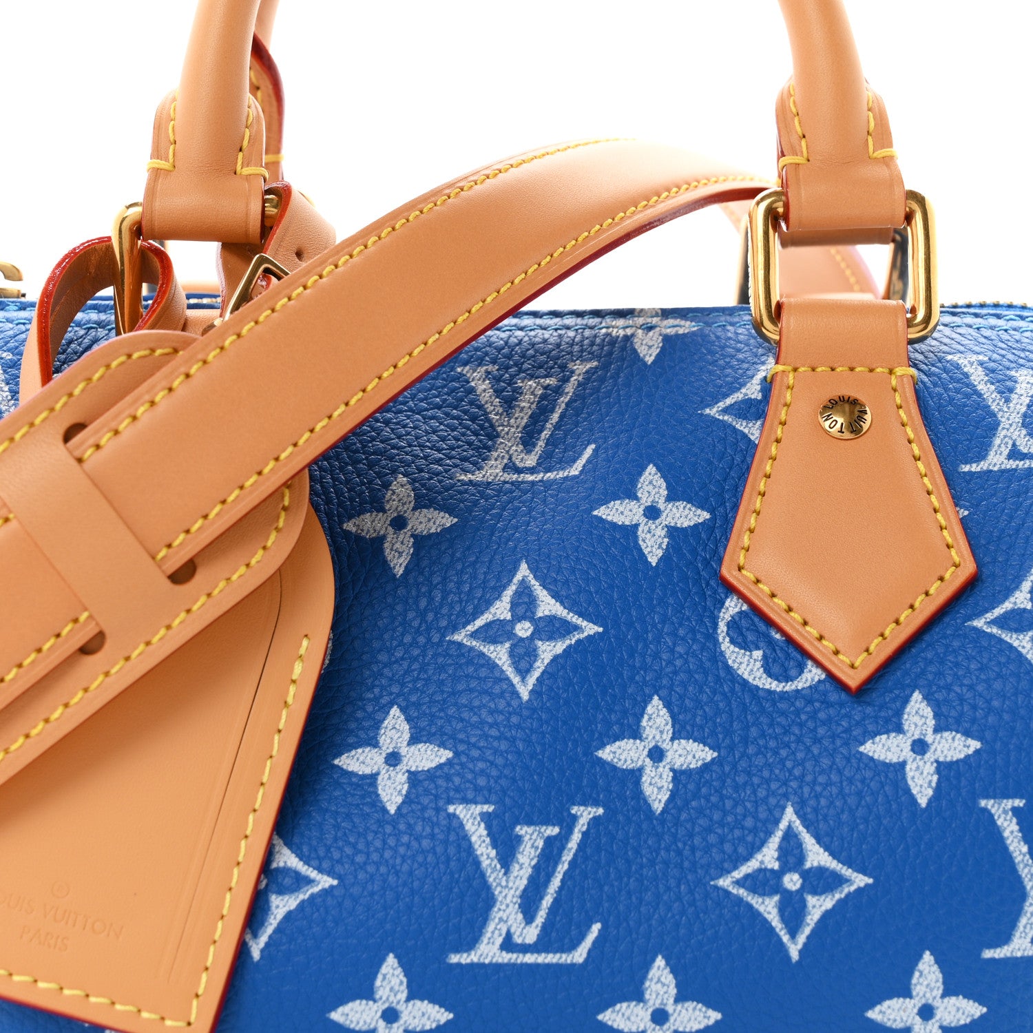 Louis Vuitton Calfskin Monogram Speedy P9 Bandouliere 20 Blue 8 of 10