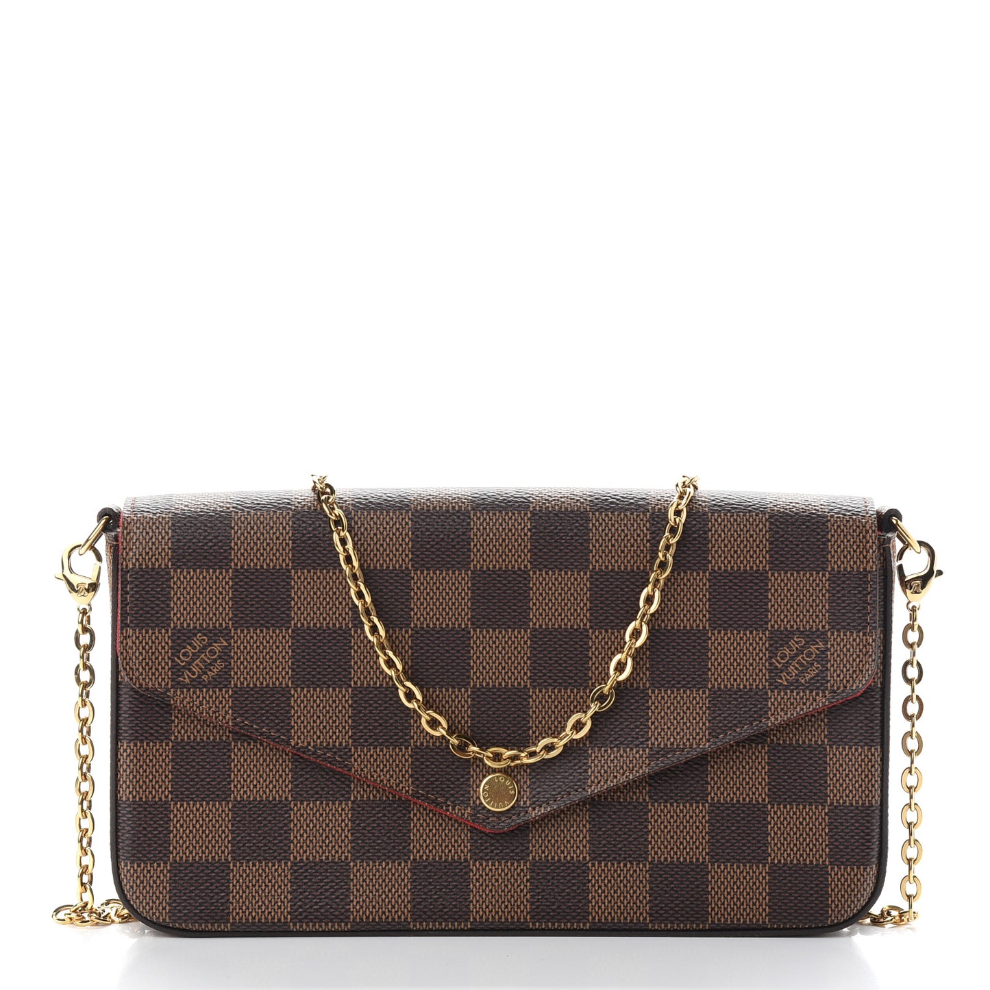 Damier Ebene Pochette Felicie Chain Wallet