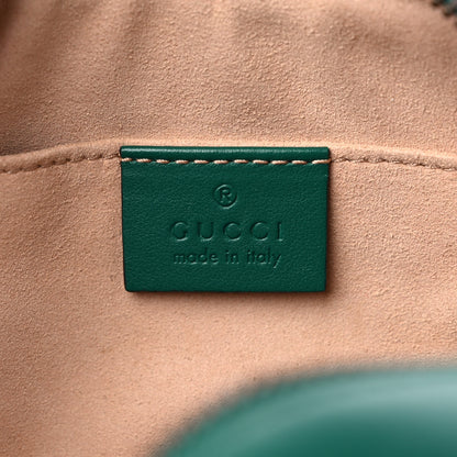 Gucci Calfskin Matelasse Small GG Marmont Chain Shoulder Bag Emerald Green 6 of 13