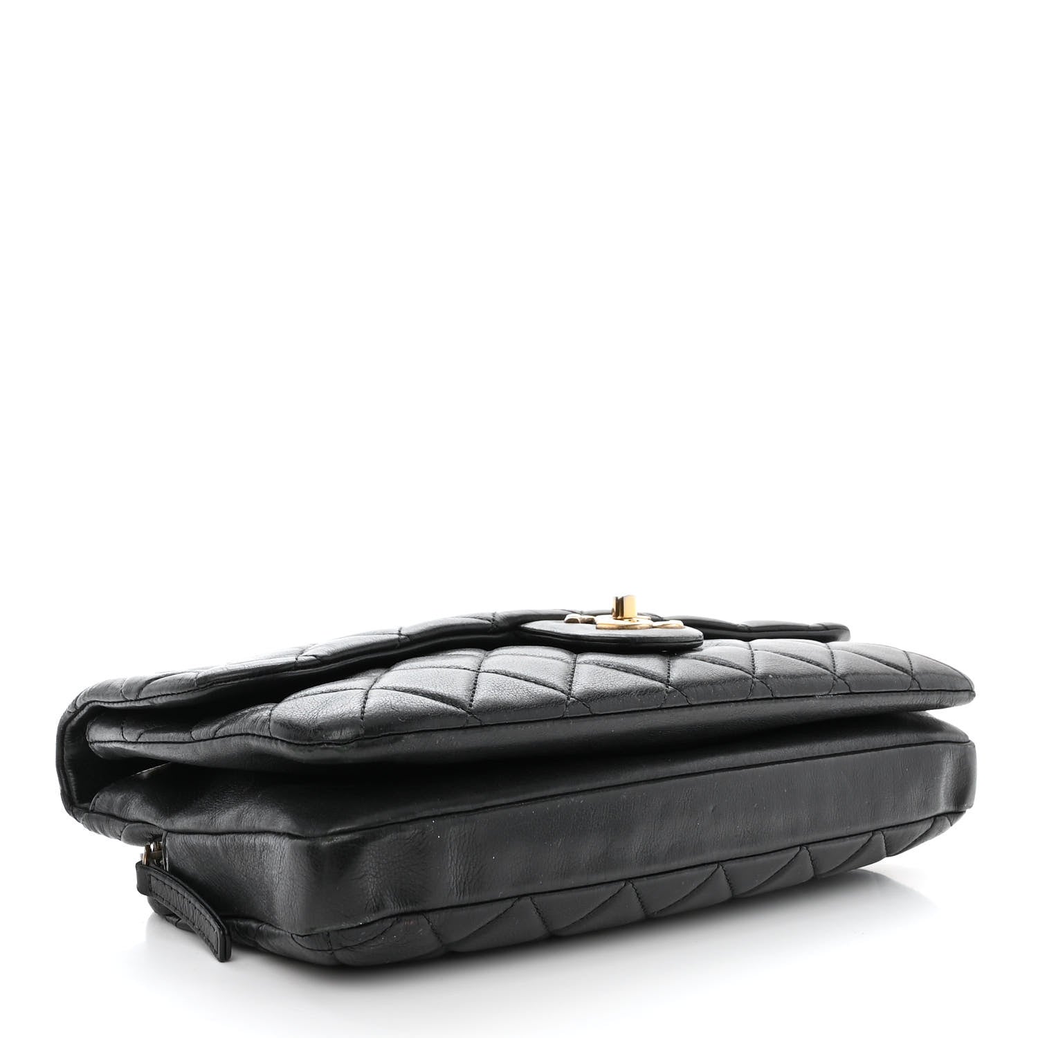 Chanel Calfskin Quilted Medium CC Crown Flap Black 4 of 16