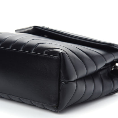 Saint Laurent Calfskin Y Quilted Monogram Small Loulou Chain Satchel Black 9 of 9