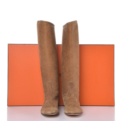 Hermes Etriviere Calfskin Equestrian Boots 38 Camel 8 of 8