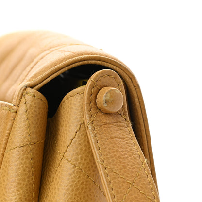 Chanel Caviar Quilted Small Single Flap Yellow 12 of 14
