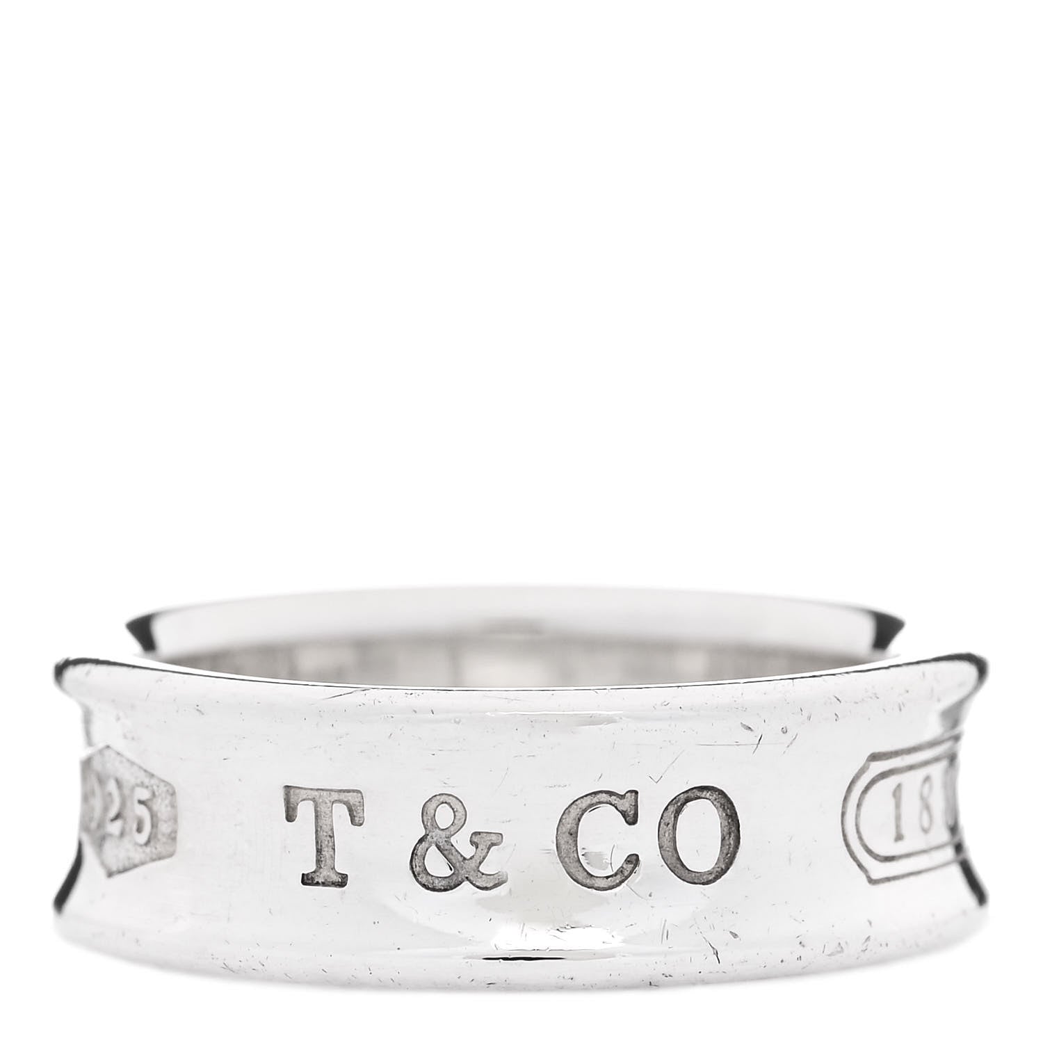 Tiffany Sterling Silver 1837 Band Ring 56 7.5 1 of 5