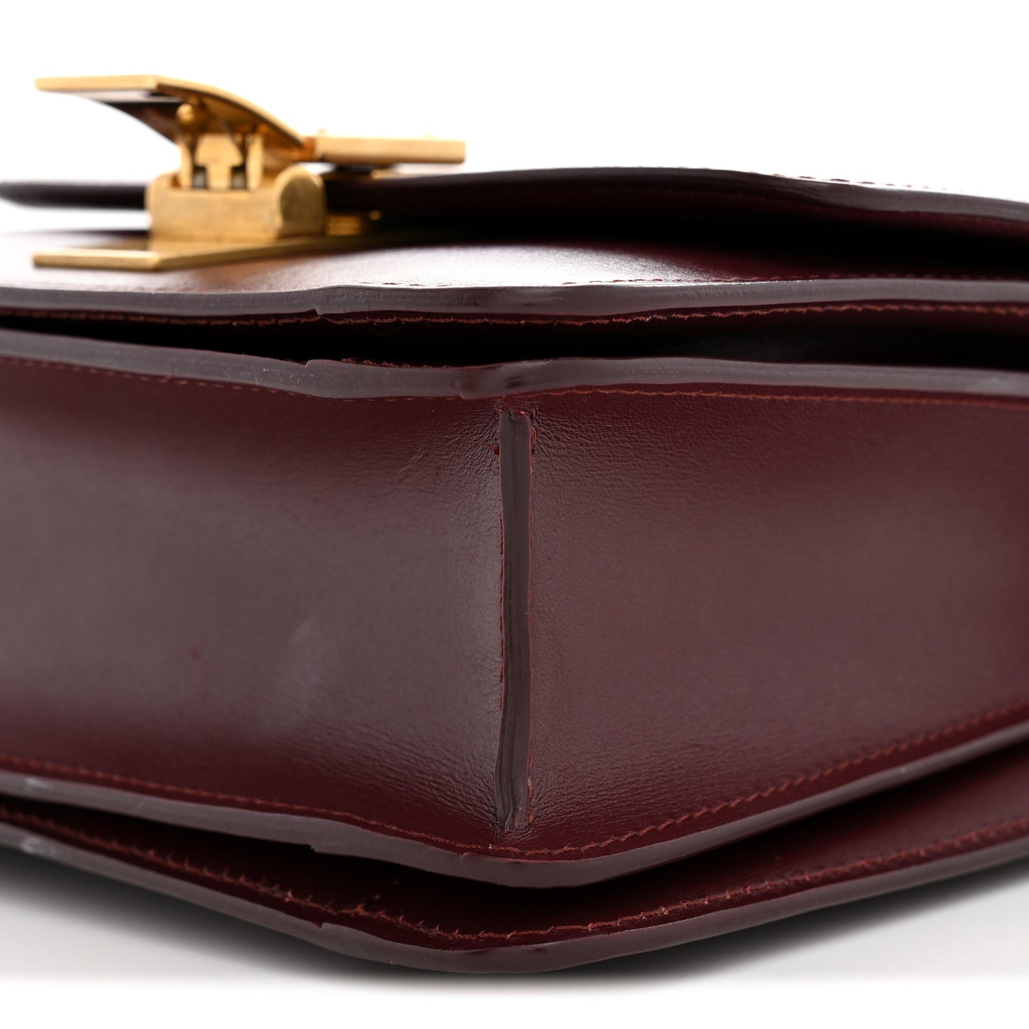 Box Calfskin Small Classic Box Flap Bag Burgundy