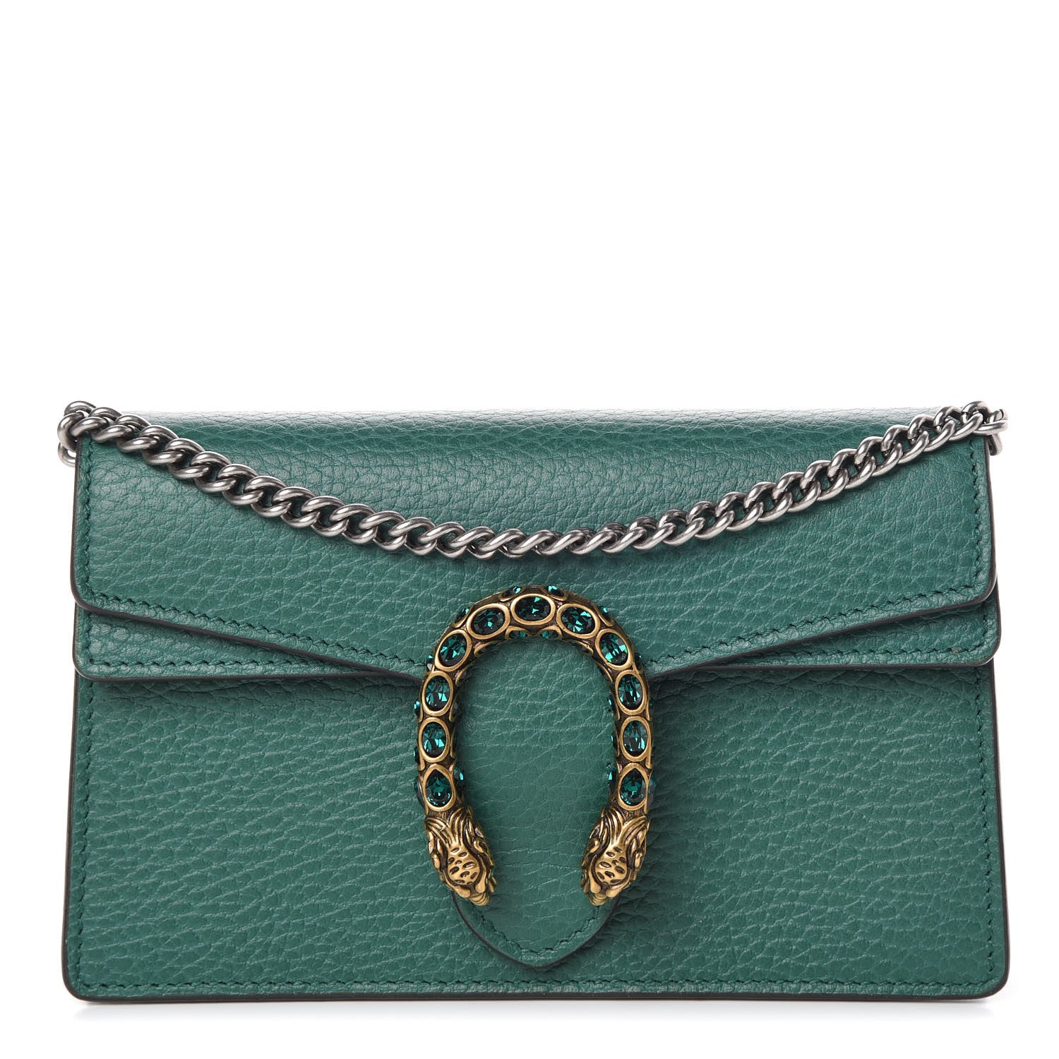 Gucci Calfskin Super Mini Dionysus Shoulder Bag Emerald 1 of 8
