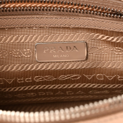 Prada Tessuto Nylon Saffiano Re-Edition 2005 Top Handle Crossbody Bag Cammeo 6 of 11