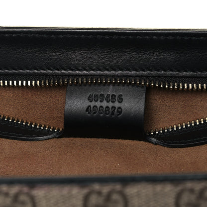 Gucci GG Supreme Monogram Calfskin Medium Padlock Shoulder Bag Beige Black Cuir 10 of 10