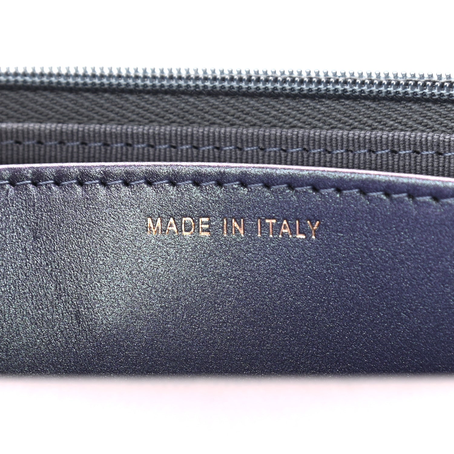 Chanel Iridescent Caviar Quilted Wallet On Chain WOC Dark Blue 7 of 10