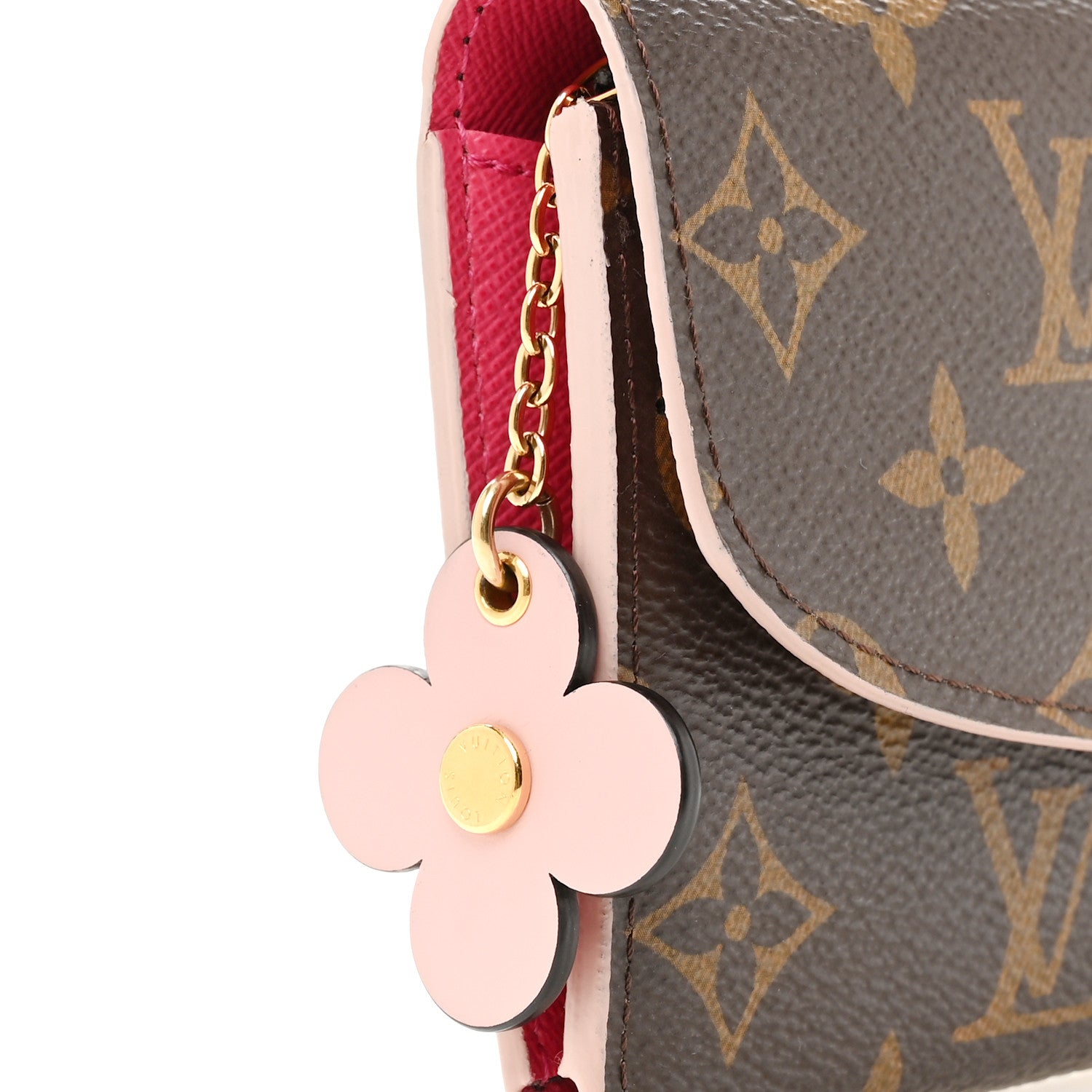 Louis Vuitton Monogram Bloom Flower Emilie Wallet Fuchsia 9 of 11