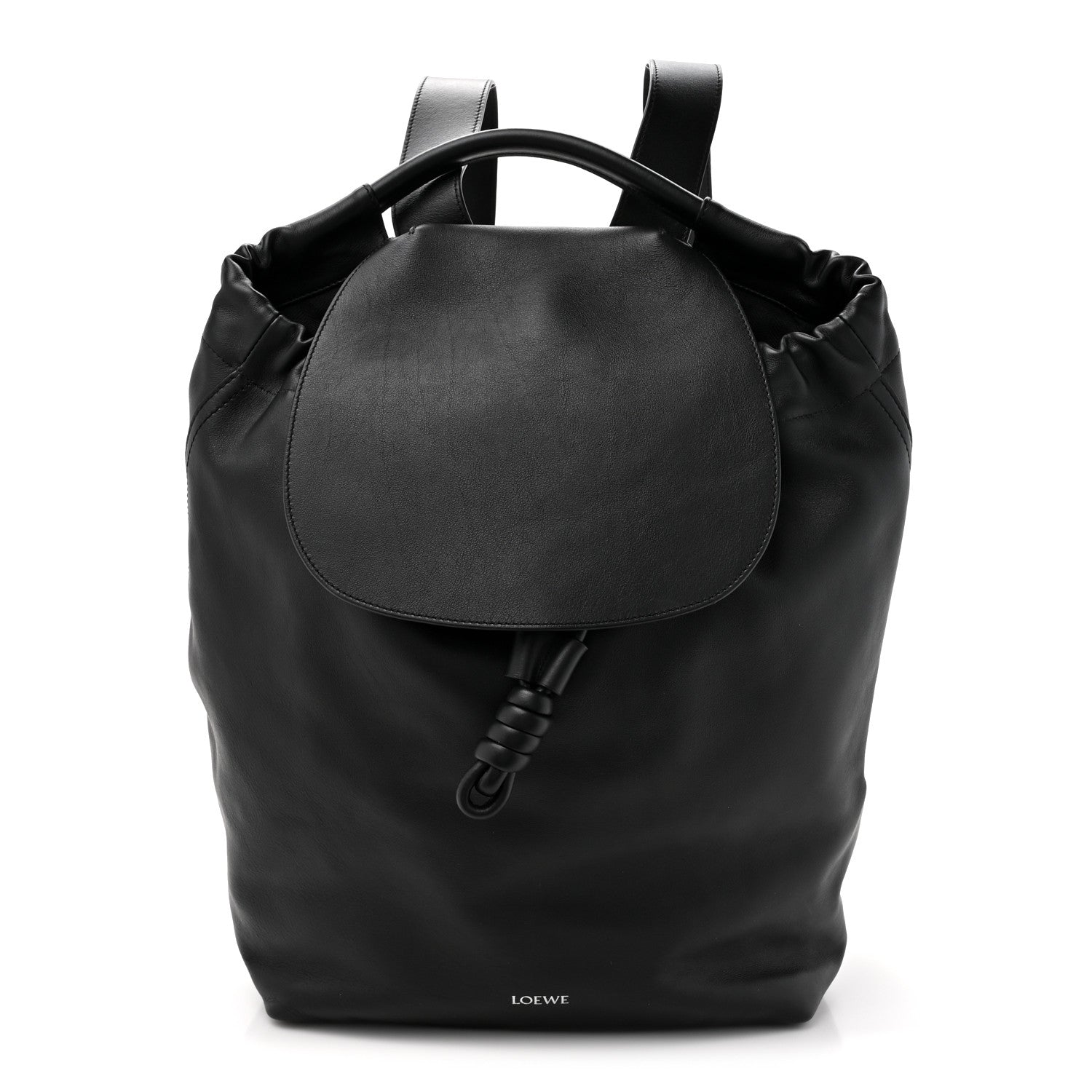 Loewe Shiny Calfskin Flamenco Backpack Black 1 of 9