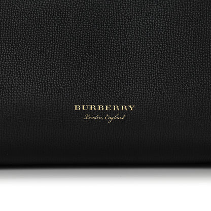 Burberry Grainy Calfskin House Check Medium Banner Tote Black 8 of 11