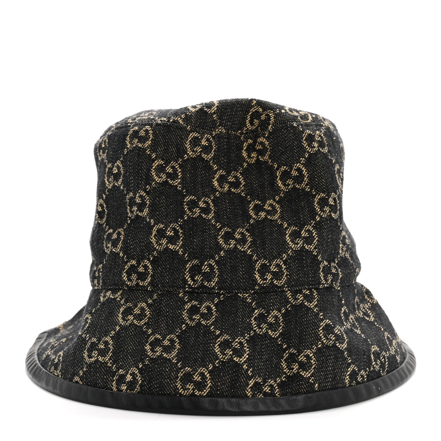 Gucci Jacquard Denim GG Monogram Oscar Bucket Hat L Black Ivory 9 of 20