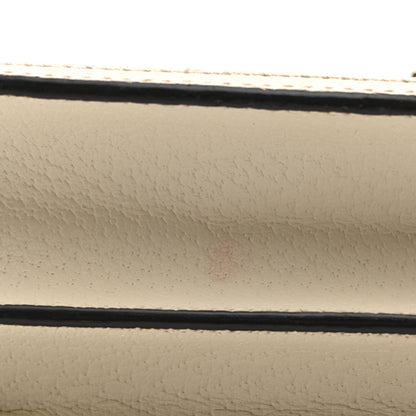 Gucci GG Supreme Monogram Textured Dollar Calfskin Web Small Ophidia Padlock Top Handle Bag Beige Ebony Mystic White 11 of 12
