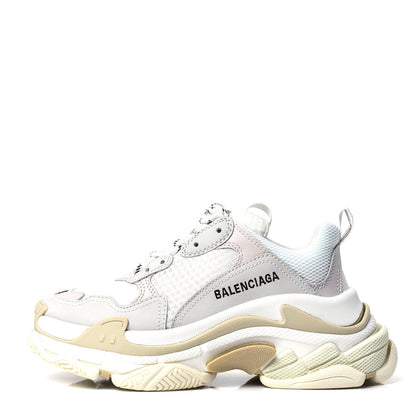 Balenciaga Fabric Mesh Womens Triple S Sneakers 36 White 1 of 6