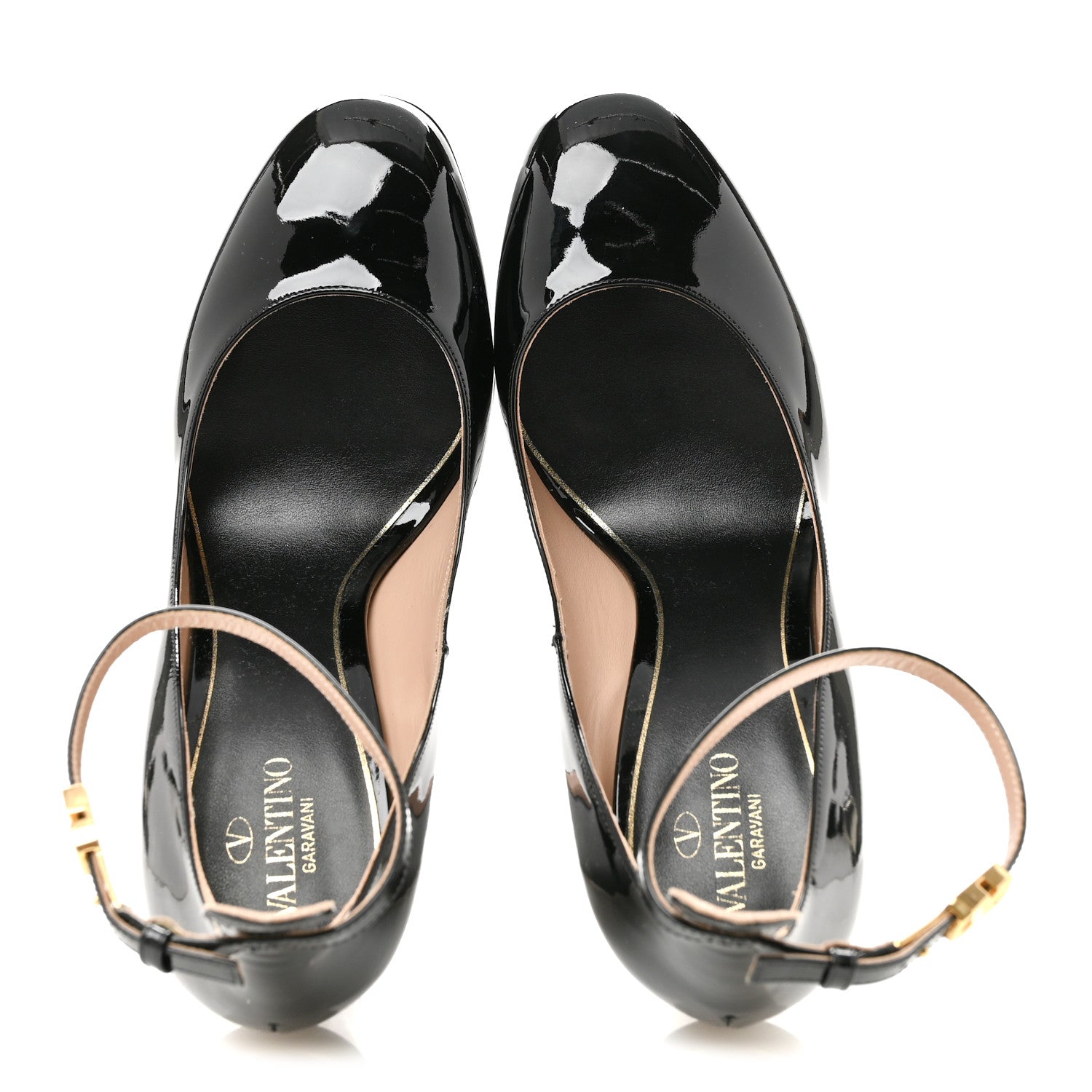 Valentino Garavani Patent Tan-Go 55/155mm Platform Sandals 42 Black 2 of 10
