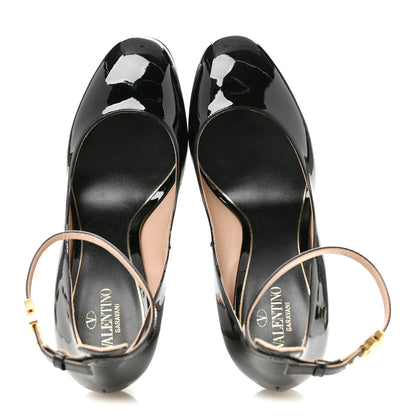 Valentino Garavani Patent Tan-Go 55/155mm Platform Sandals 42 Black 2 of 10