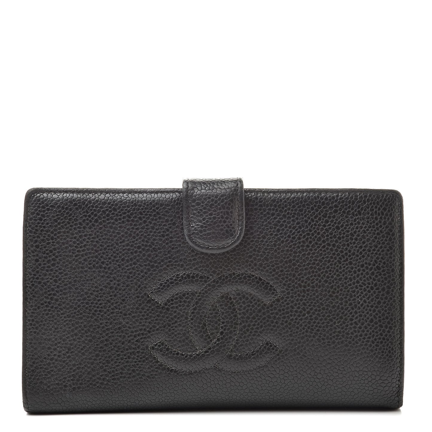 Caviar Timeless CC French Wallet Black