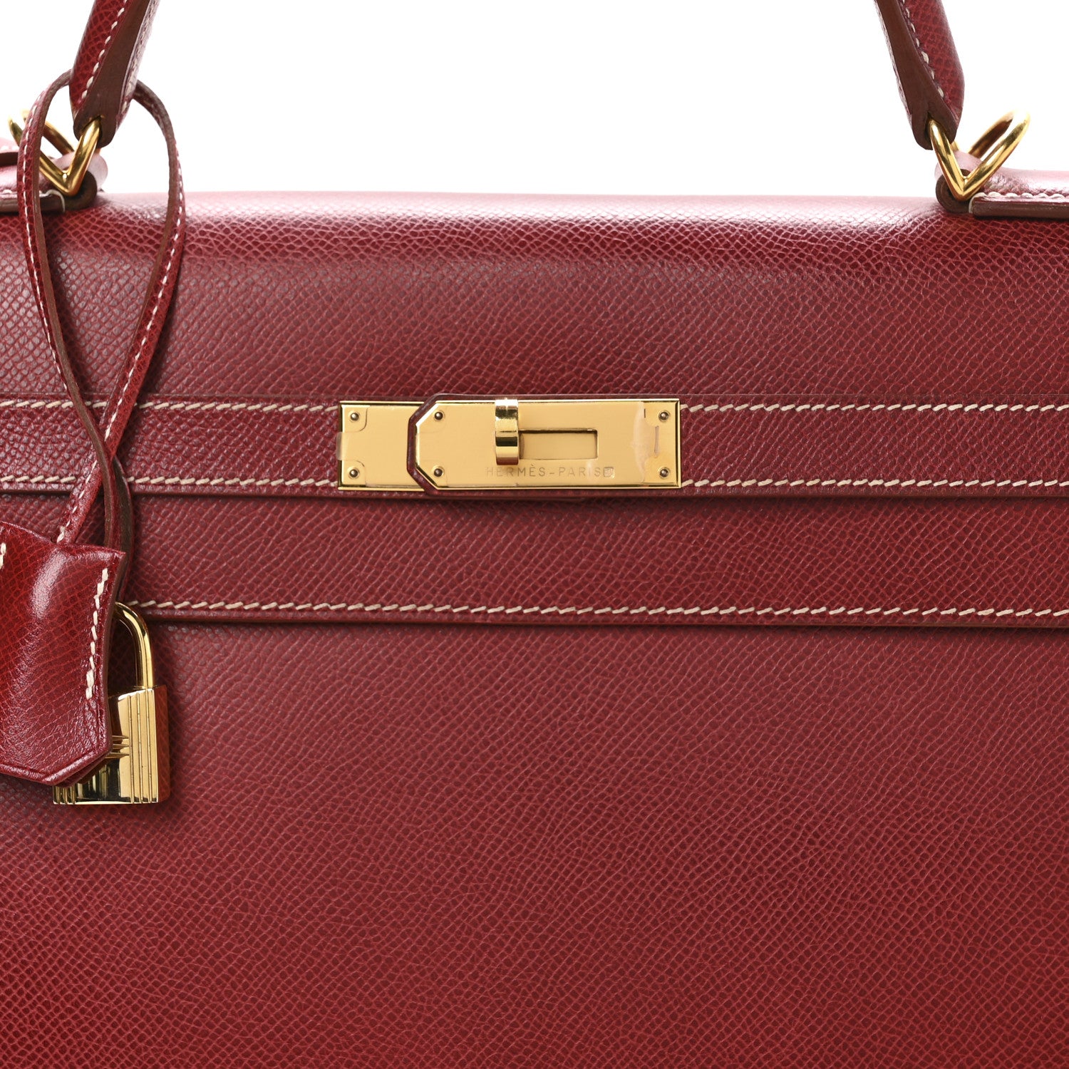 Hermes Veau Grain Lisse Kelly Sellier 35 Rouge Vif 8 of 10