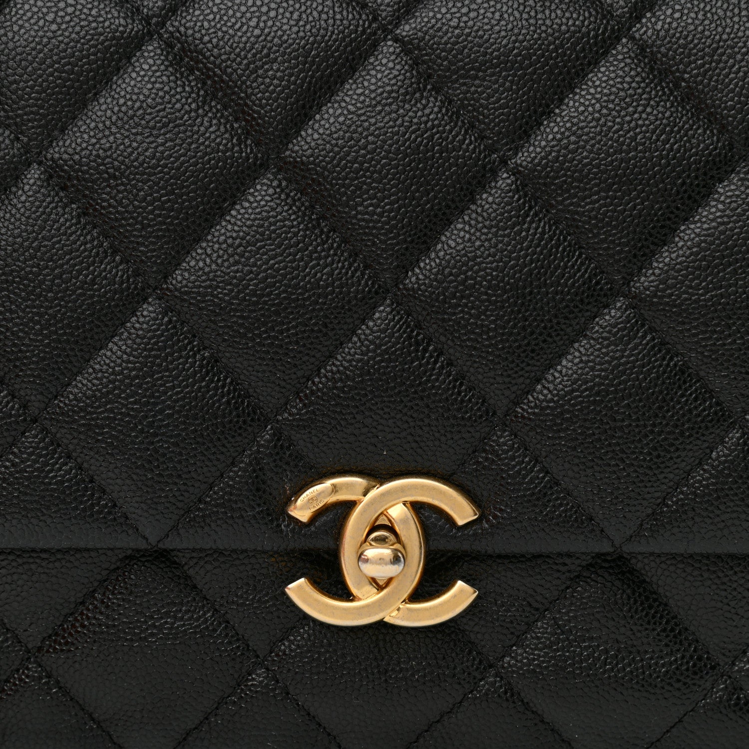 Chanel Shiny Caviar Quilted Large Chain Melody Flap Black 8 of 11
