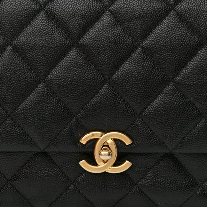 Chanel Shiny Caviar Quilted Large Chain Melody Flap Black 8 of 11