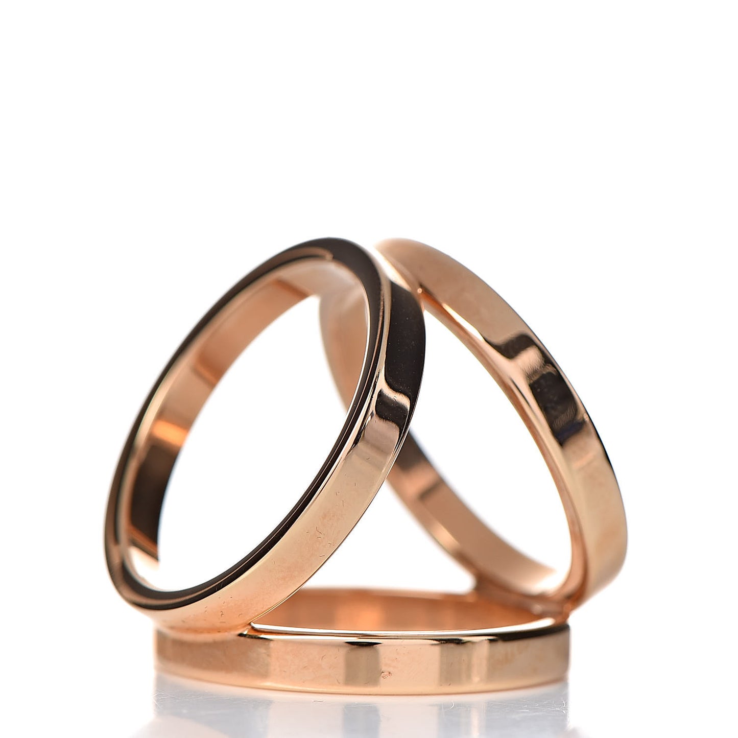 Permabrass Rose Gold Plated Trio Scarf Ring