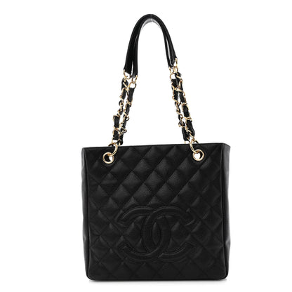 Chanel Caviar Quilted Petit Shopping Tote PST Black 1 of 11