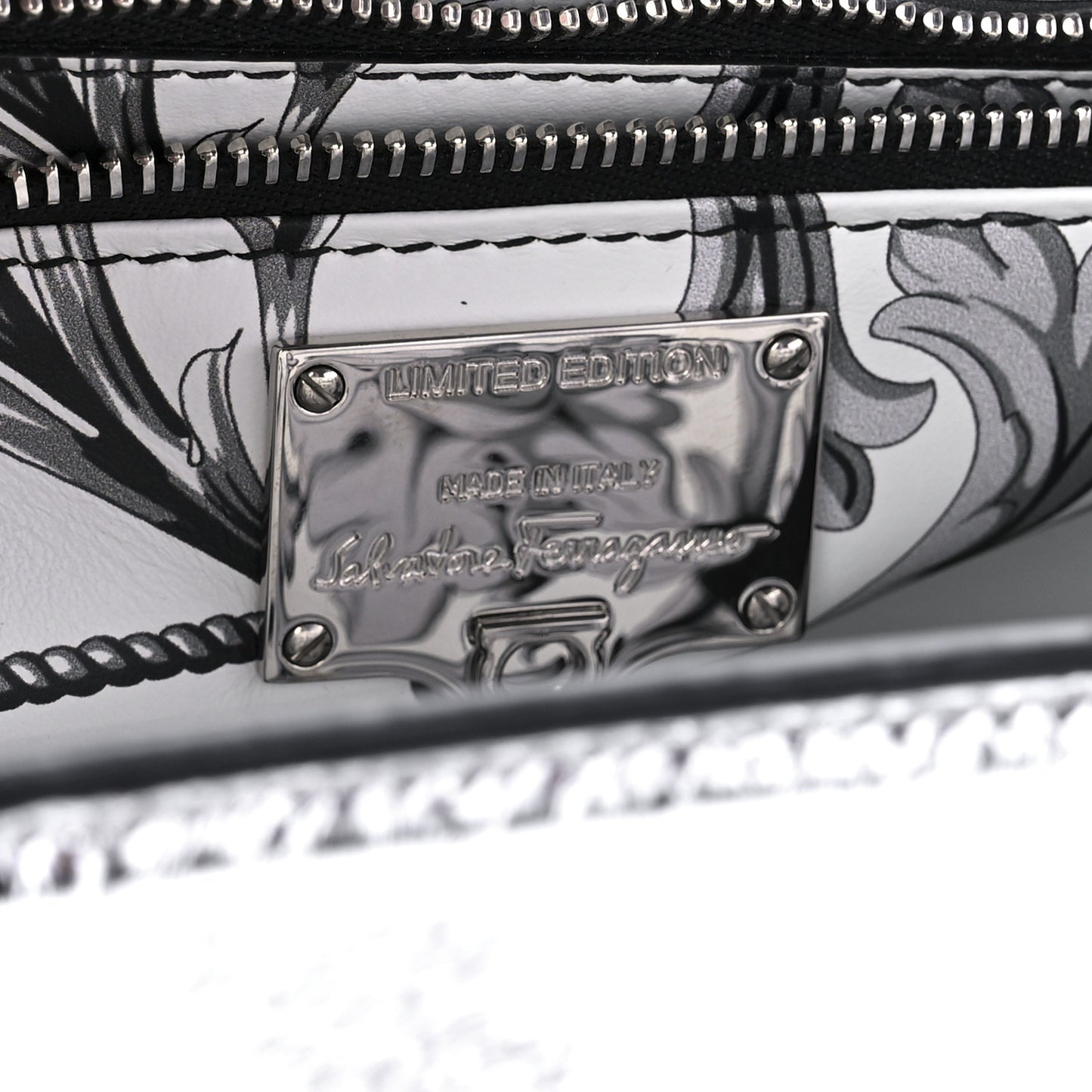 Metallic Snakeskin Medium Boxyz Silver