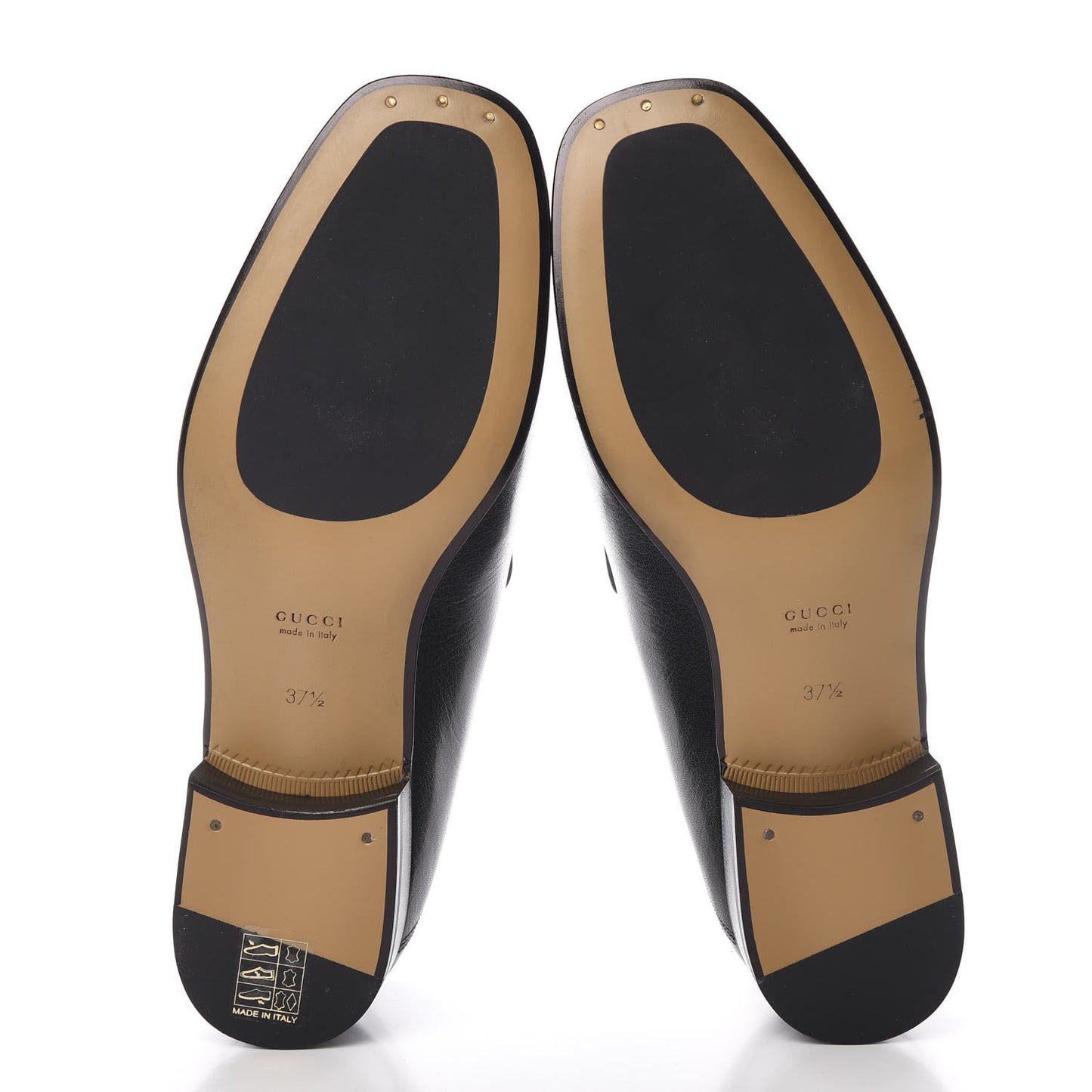 Goatskin Womens Horsebit Mid-Heel Loafers 37.5 Black