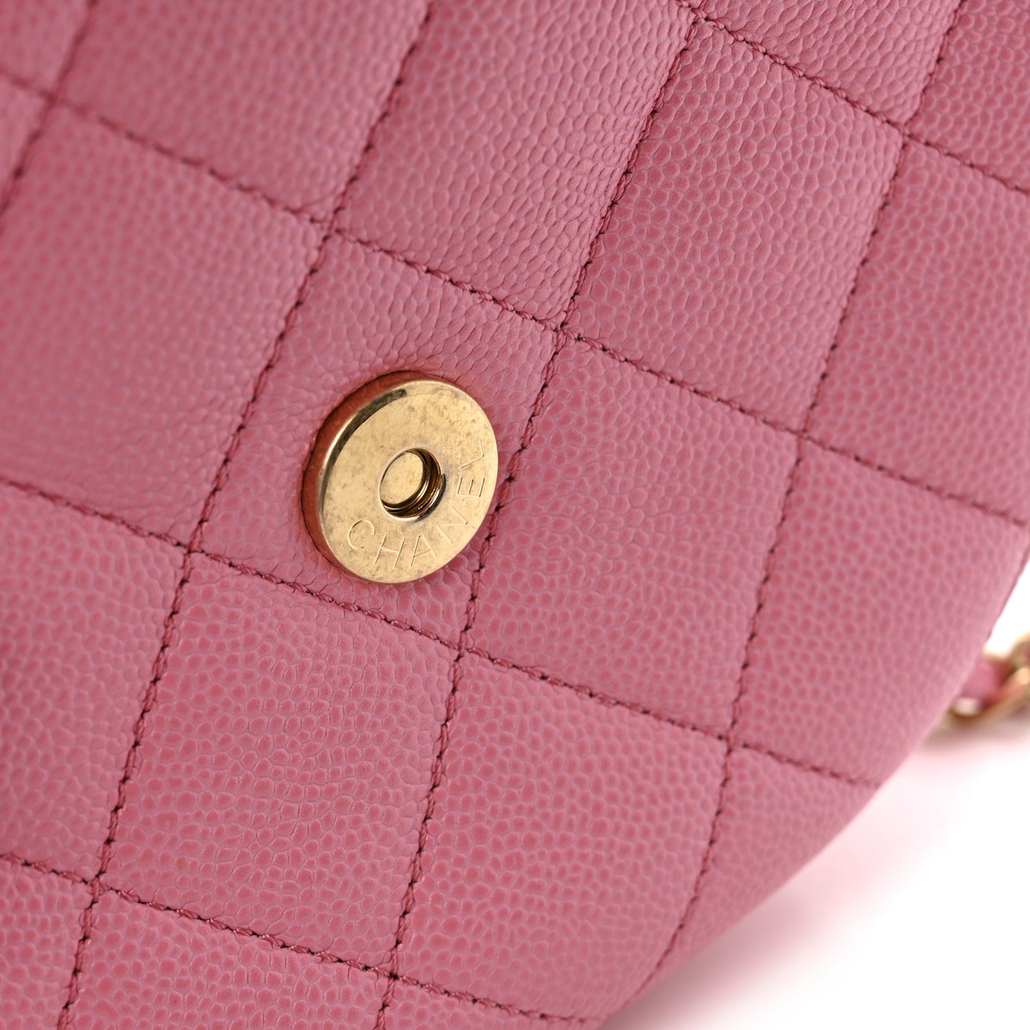Caviar Quilted Mini Messenger Flap Light Pink
