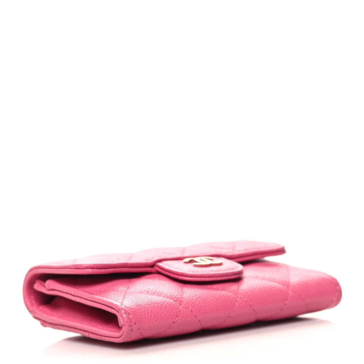Chanel Caviar Quilted Flap Card Holder Wallet Pink 4 of 9
