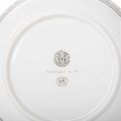 Hermes Porcelain Mosaique Au 24 Platine Cereal Bowl Set of 2 4 of 6