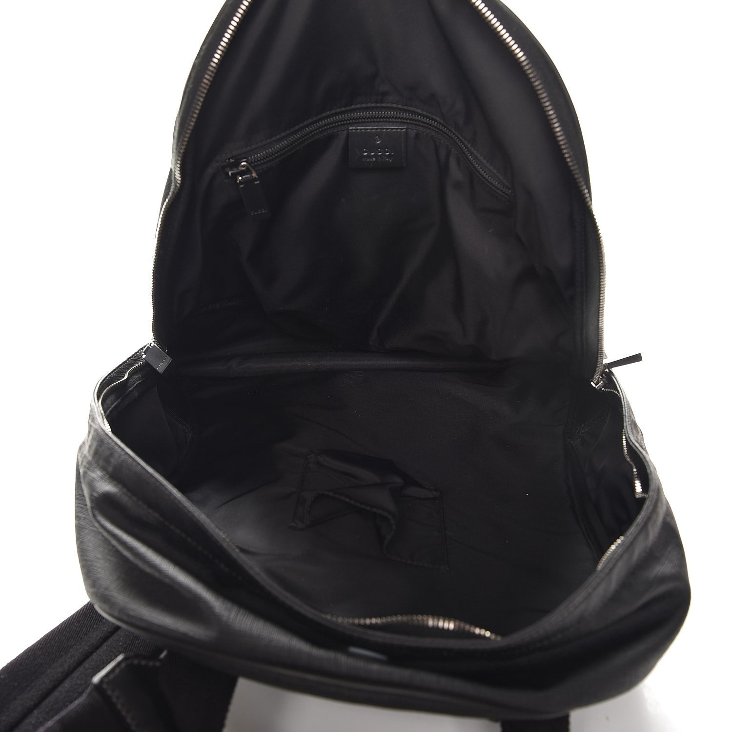 Gucci Coated Canvas Interlocking G Travel Backpack Black 5 of 10