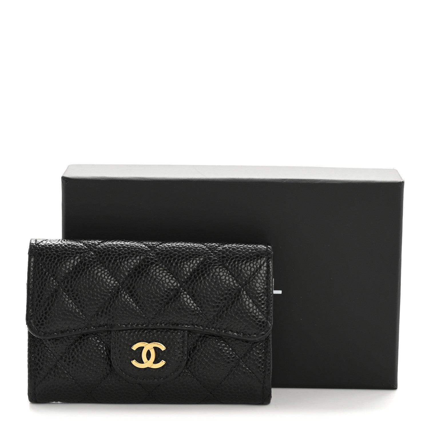 Chanel Caviar Quilted Flap Card Holder Wallet Black 11 of 11