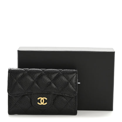Chanel Caviar Quilted Flap Card Holder Wallet Black 11 of 11